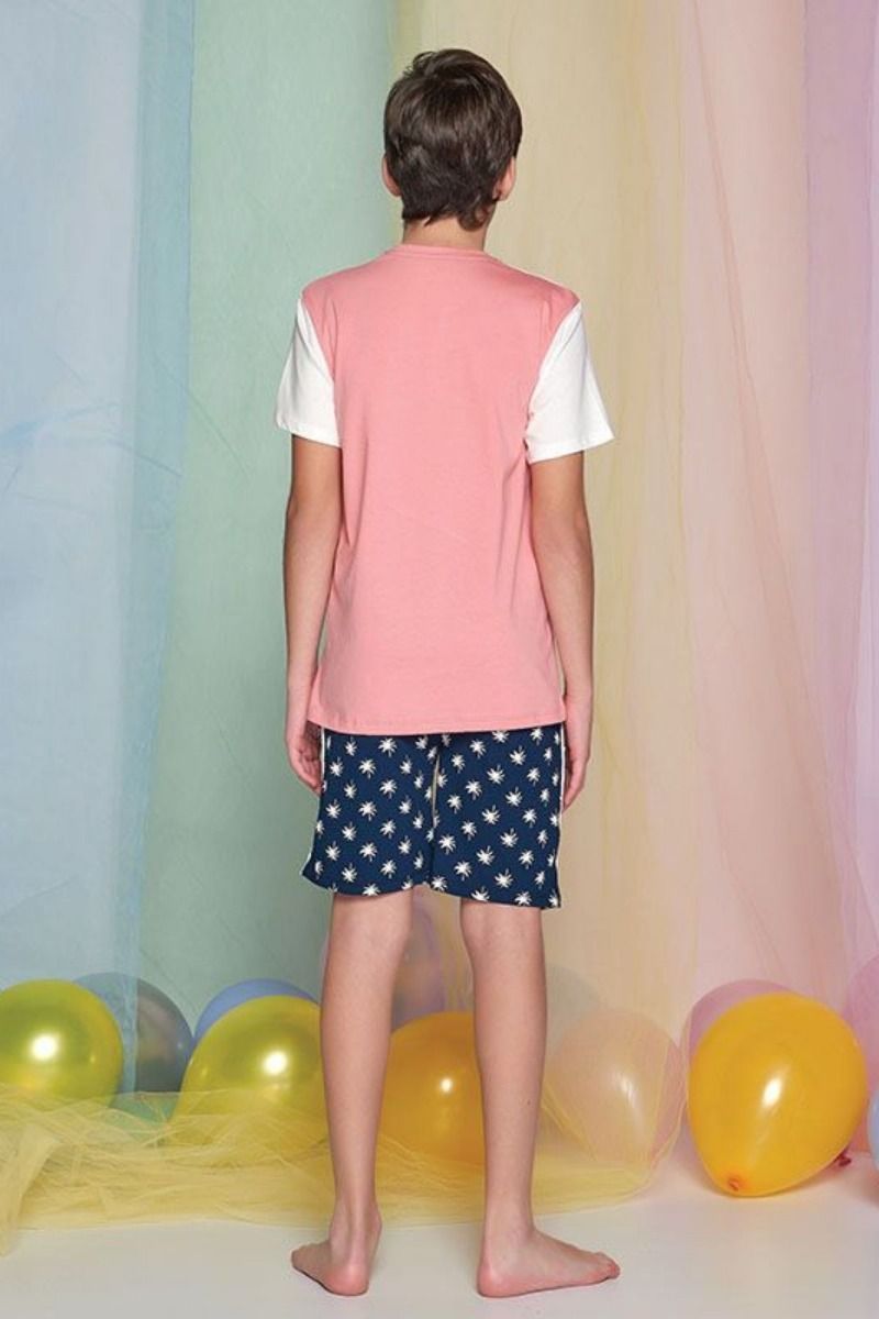 Καλοκαιρινή αγορίστικη εφηβική πιτζάμα με αστέρια βαμβακερή