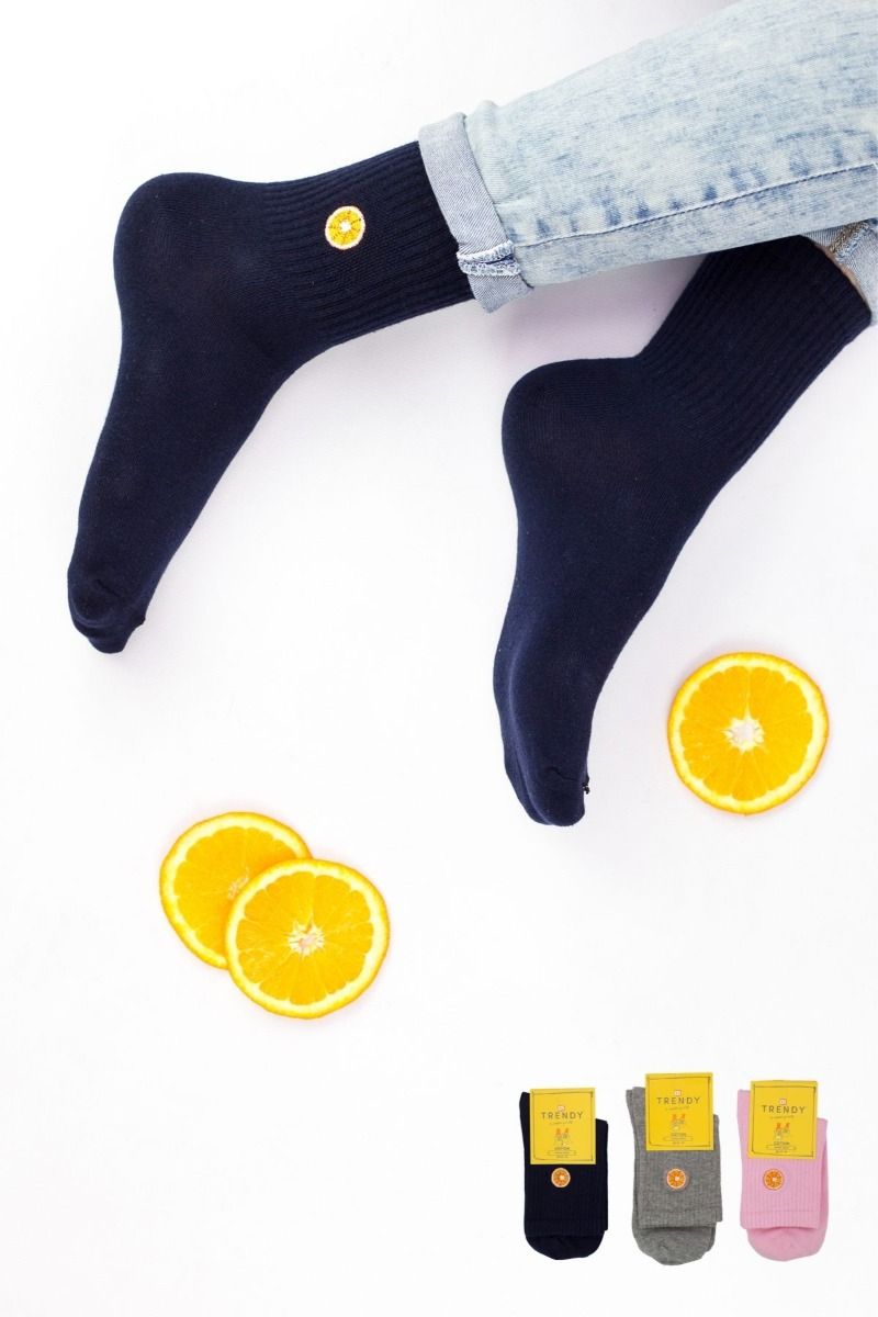 Γυναικείες Ημίκοντες Κάλτσες Trendy ORANGE I 3 ζευγάρια
