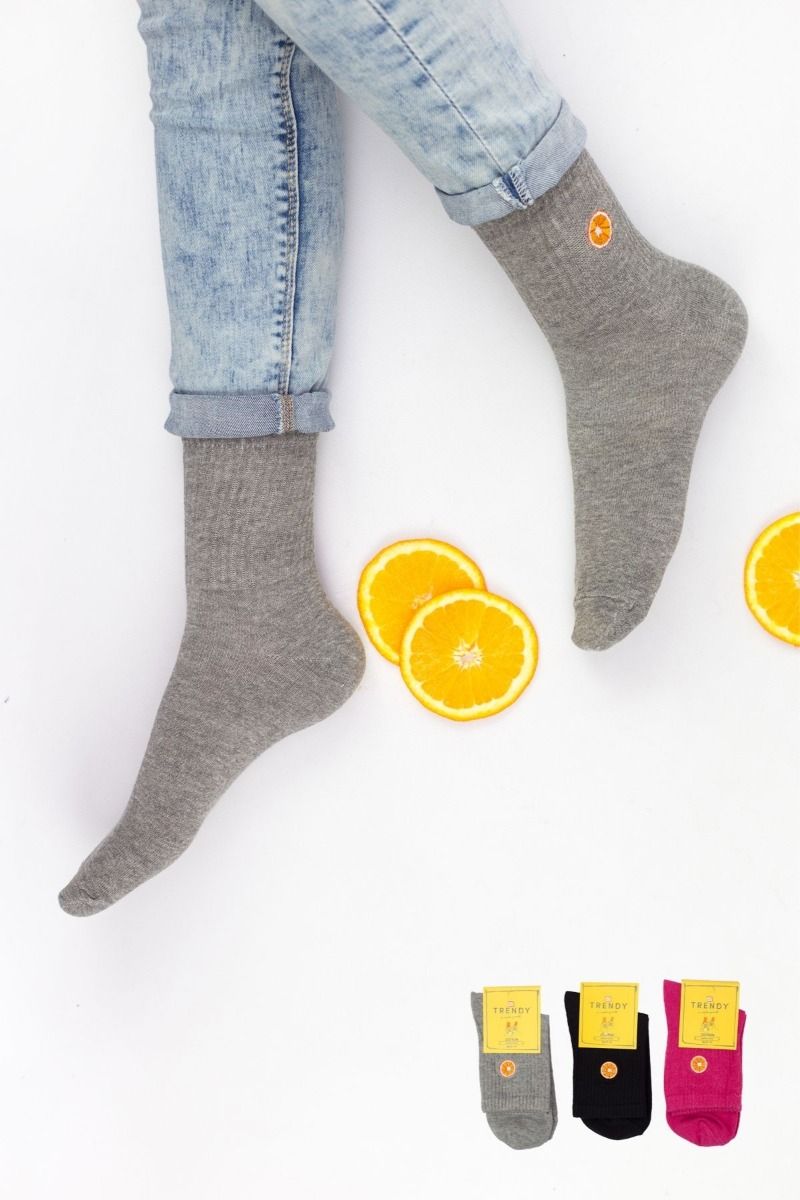 Γυναικείες Ημίκοντες Κάλτσες Trendy ORANGE II 3 ζευγάρια