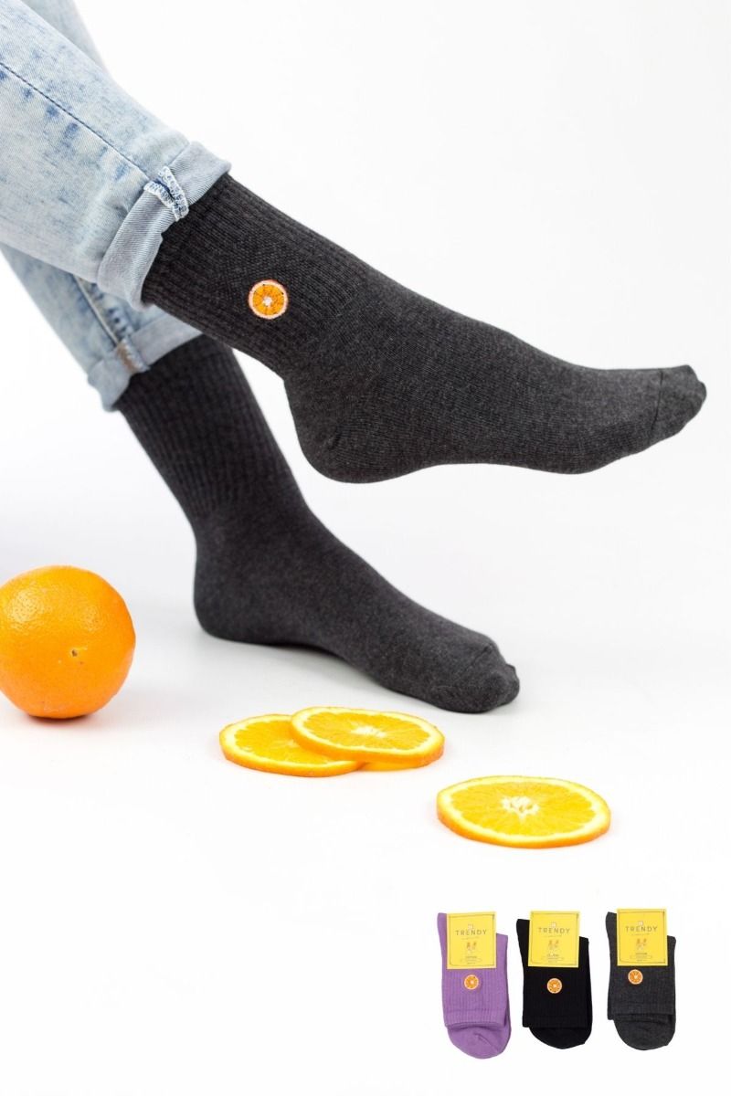 Γυναικείες Ημίκοντες Κάλτσες Trendy ORANGE III 3 ζευγάρια