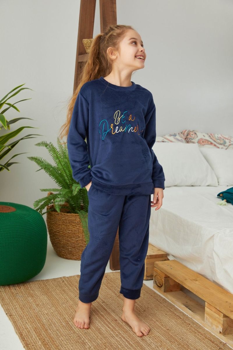 Παιδική Πιτζάμα Velvet siyah inci BE A DREAMER