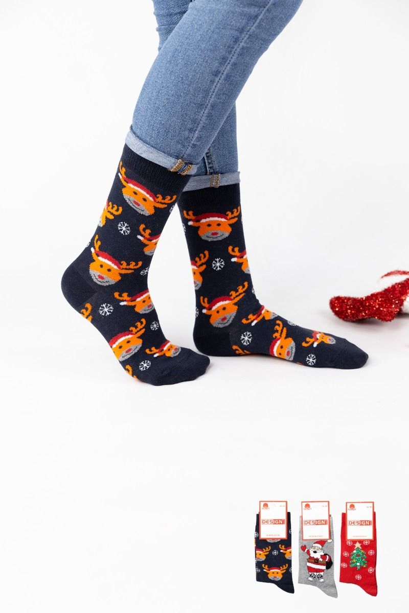 Γυναικείες Κάλτσες "Design" DEER 3 ζευγάρια