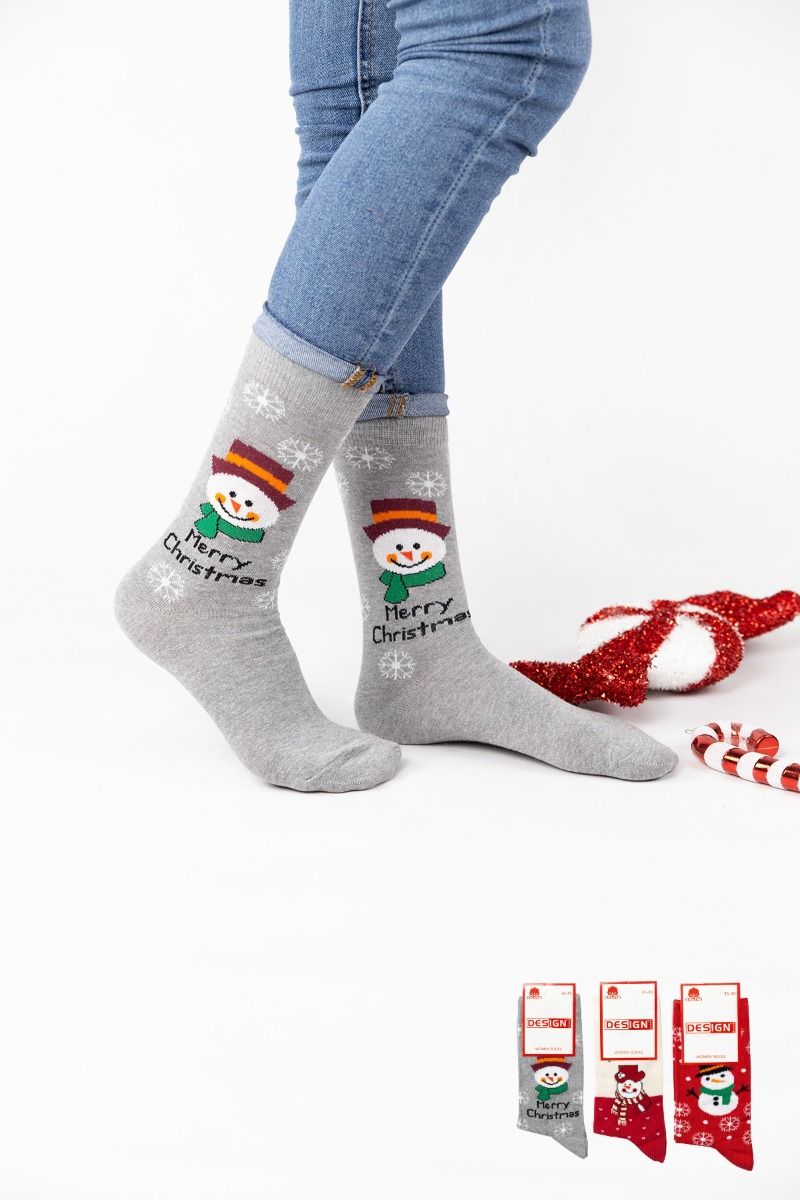 Γυναικείες Κάλτσες "Design" SNOWMAN 3 ζευγάρια