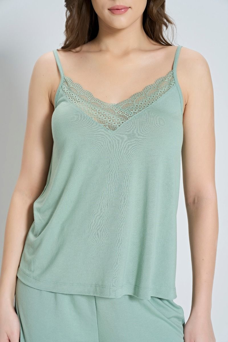 Γυναικεία Πιτζάμα Σορτσάκι "Pijadore" ρυθμιζόμενες τιράντες και λεπτομέρειες δαντέλας