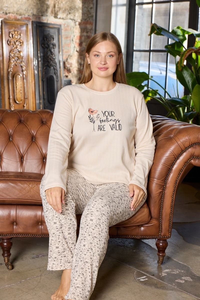Πιτζάμα Plus Size "Modalove" FEELINGS