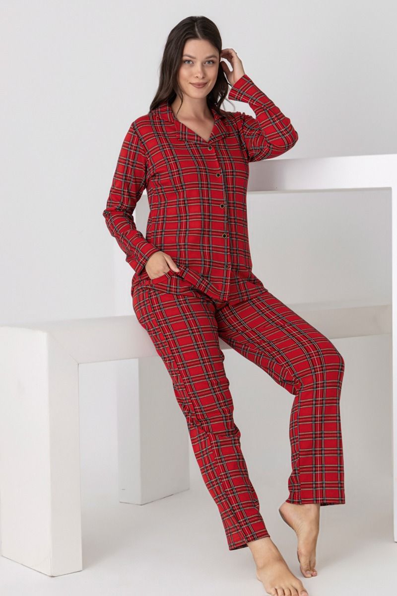 Γυναικεία Πιτζάμα "Pijamangel" PLAID RED
