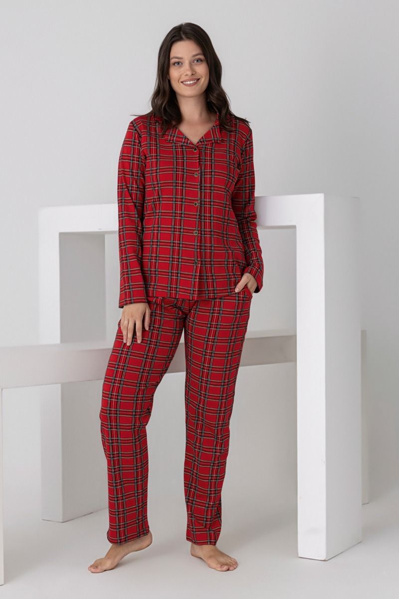 Γυναικεία Πιτζάμα "Pijamangel" PLAID RED