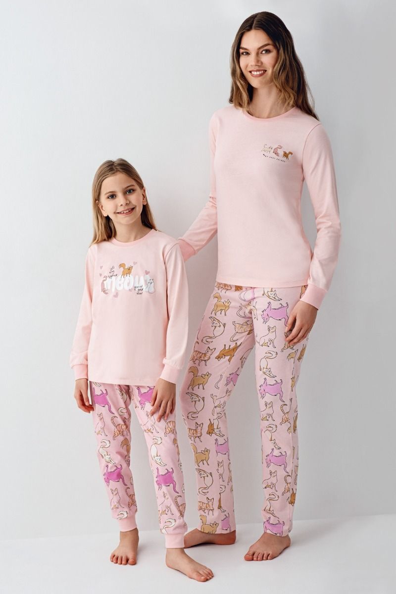 Πιτζάμα Μαμά και Κόρη "Roly Poly" MEOW