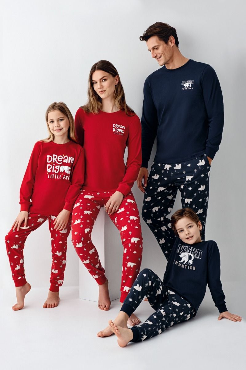 Αγορίστικη Πιτζάμα χειμωνιάτικη με λάστιχο και σχέδιο πολικές αρκούδες