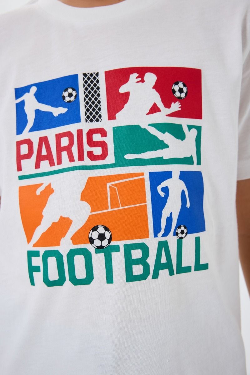 Αγορίστικη Πιτζάμα κοντομάνικη με σορτσάκι σε πικέ όψη με στάμπα