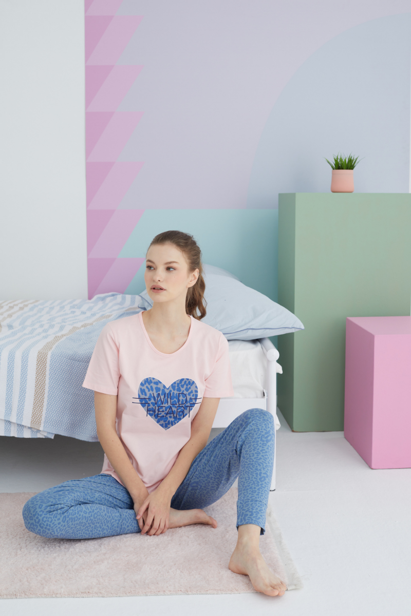 Γυναικεία Καλοκαιρινή Πιτζάμα Sexen"WILD HEART Βαμβακερή