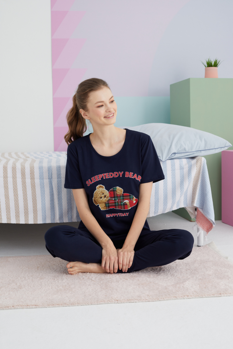 Γυναικεία Καλοκαιρινή Κοντομάνικη Πιτζάμα Sexen L'AMOUR Βαμβακερή