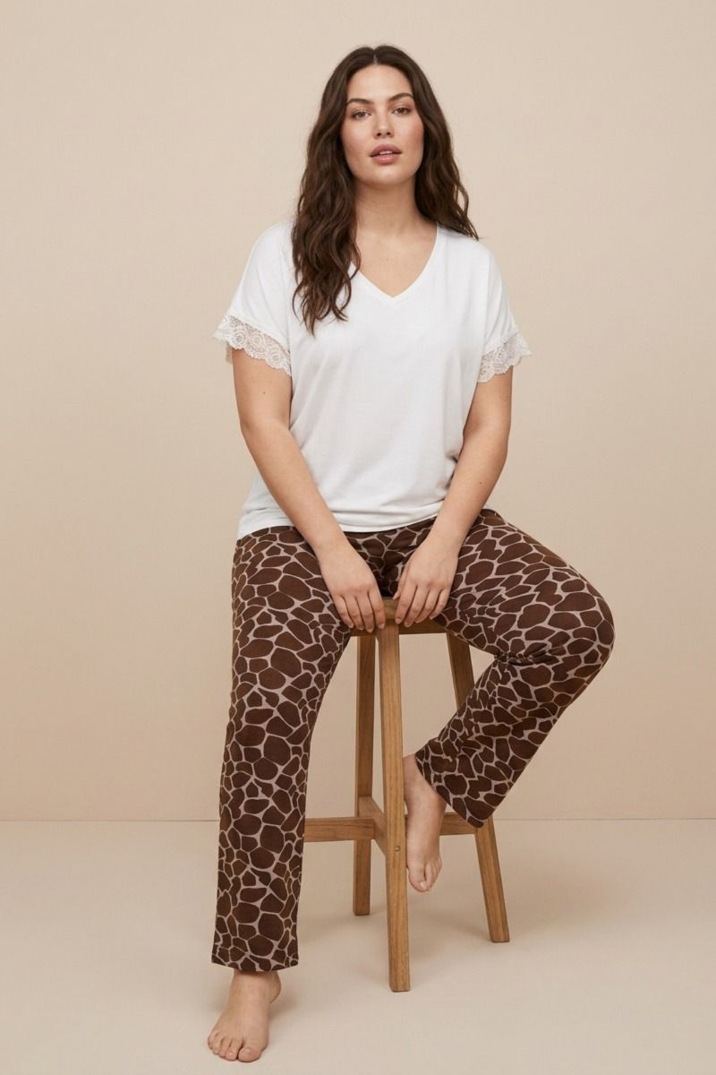 Γυναικεία Πιτζάμα Plus Size "Siyah Inci" KARINA