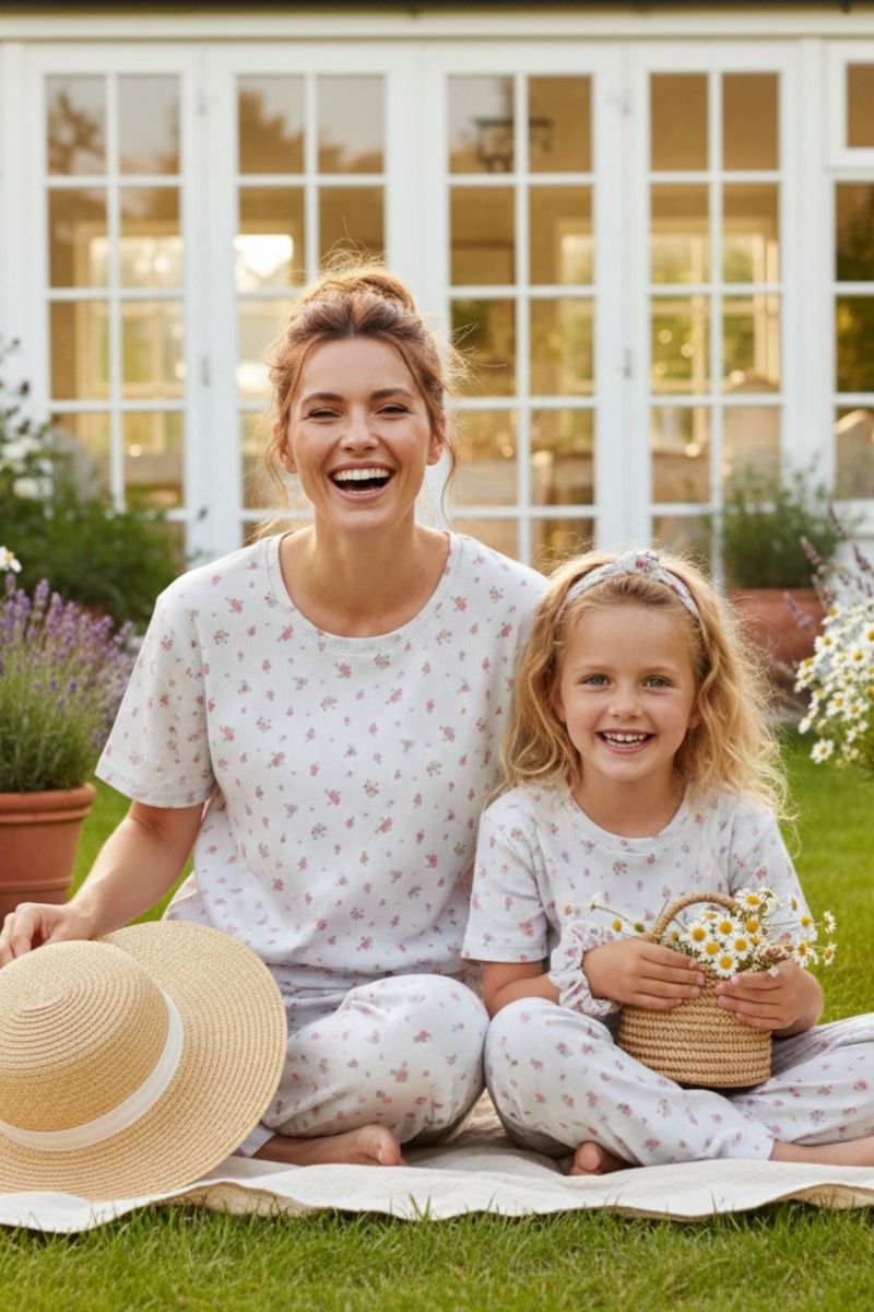 Πιτζάμα Μαμά και Κόρη "Siyah Inci" MALENA IV