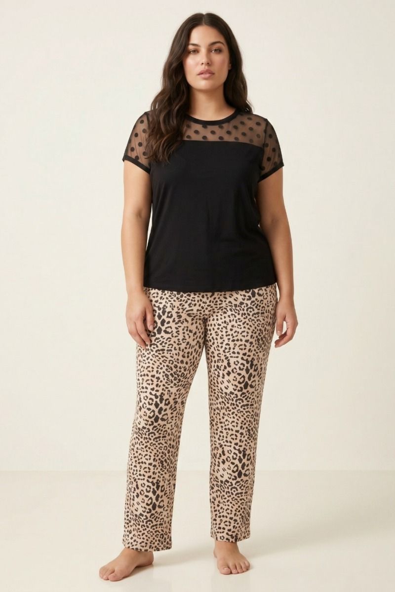 Γυναικεία Πιτζάμα Plus Size "Siyah Inci" ELSA II