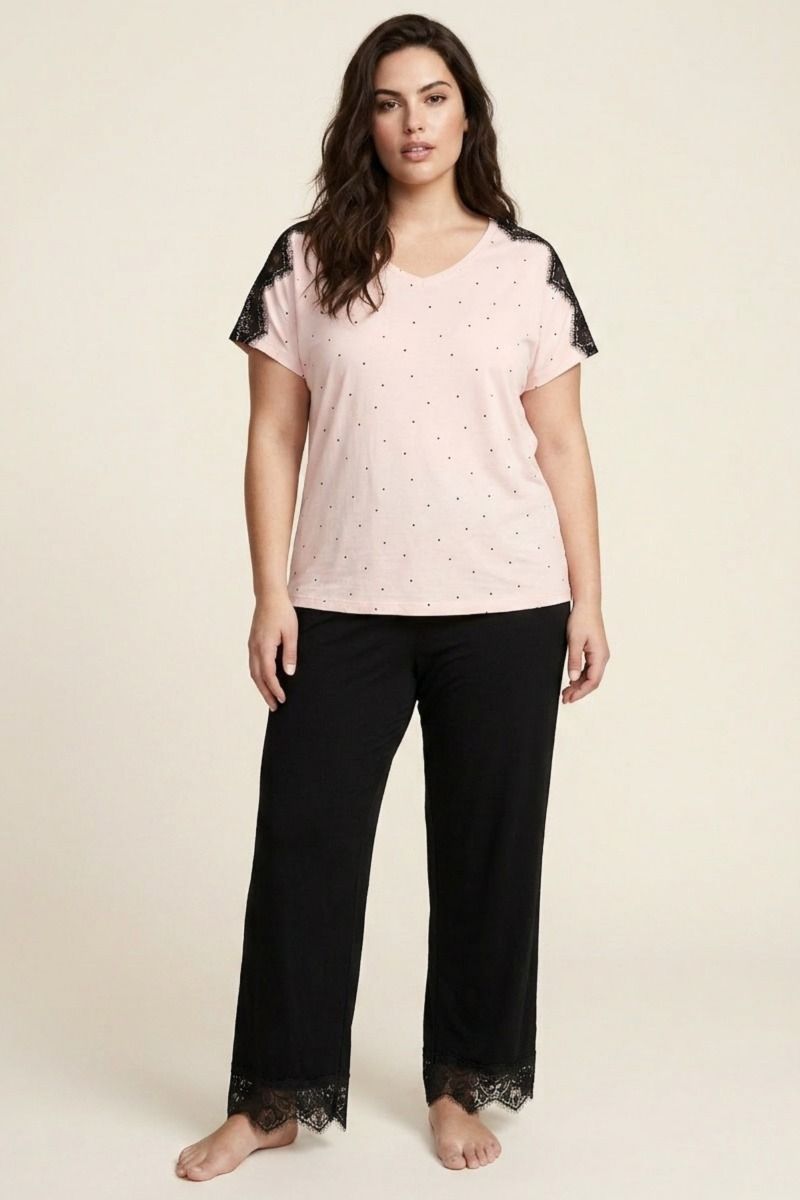 Γυναικεία Πιτζάμα Plus Size "Siyah Inci" MAIRA