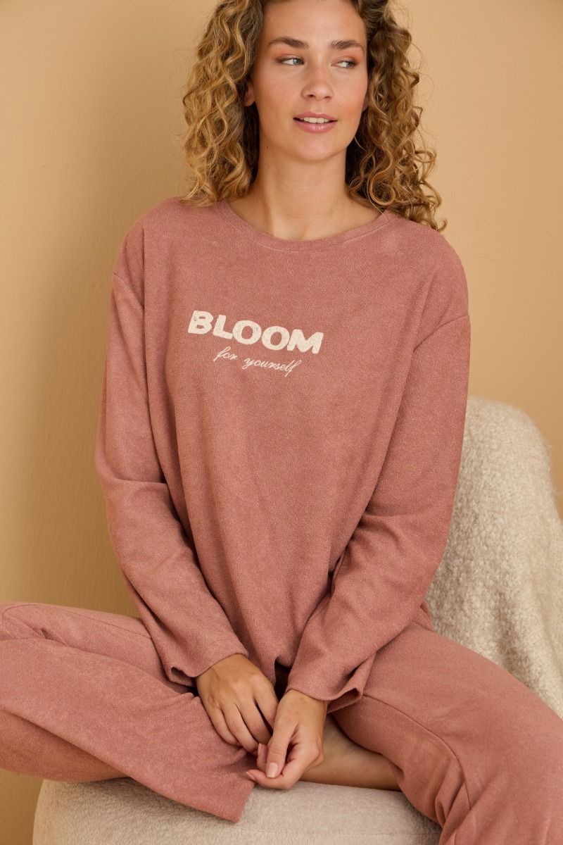 Γυναικεία Πιτζάμα "siyah inci" BLOOM POWDER PINK