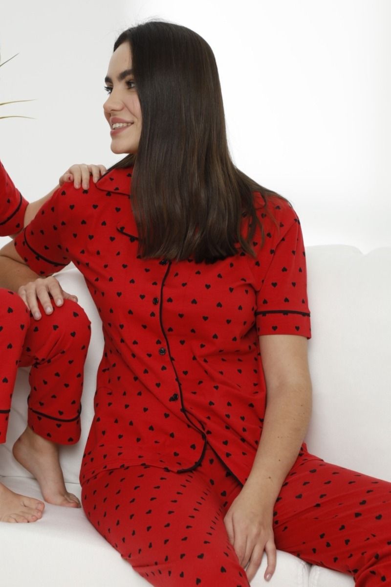 Γυναικεία Πιτζάμα "siyah inci" RED HEART