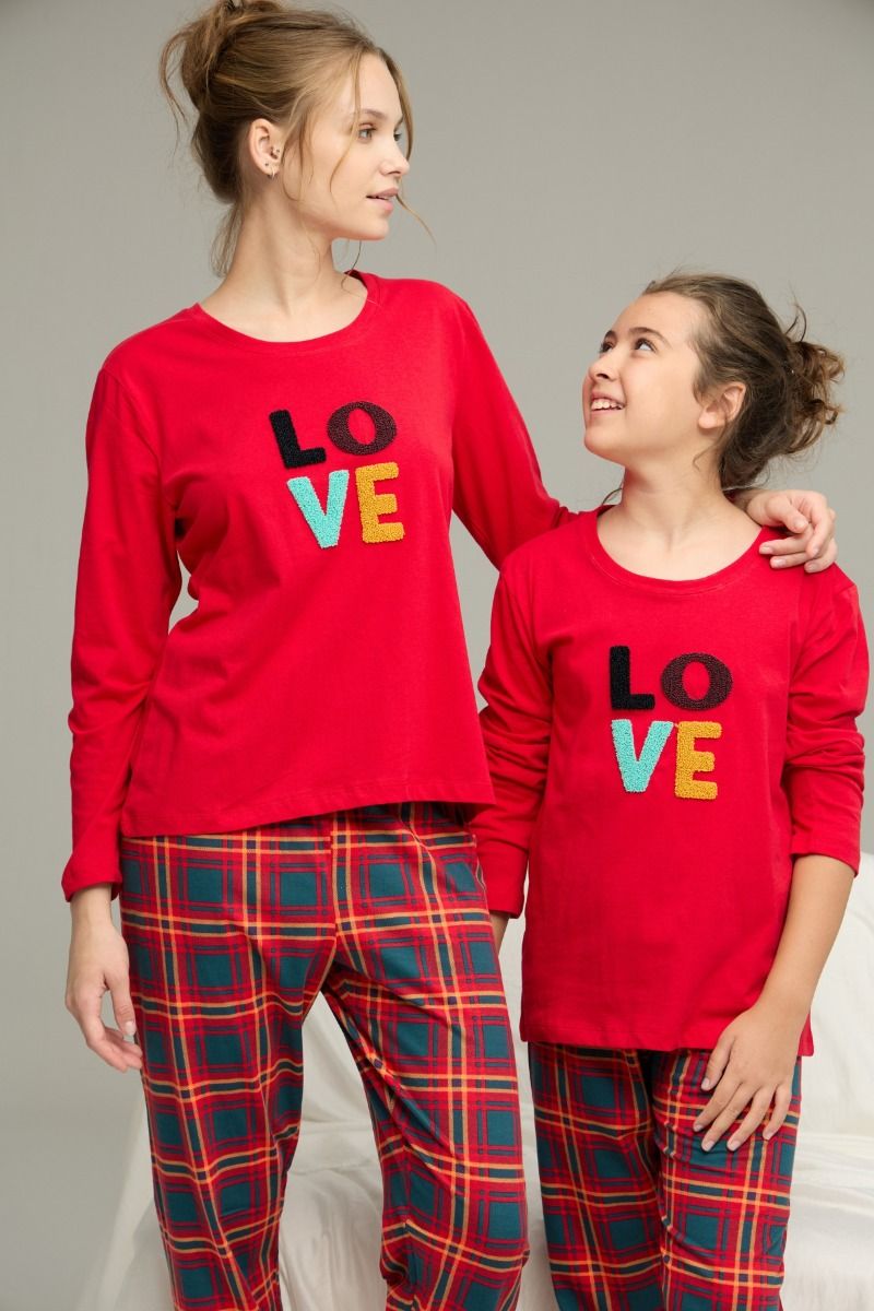 Κοριτσίστικη Πιτζάμα "Sexen" CHECKED LOVE