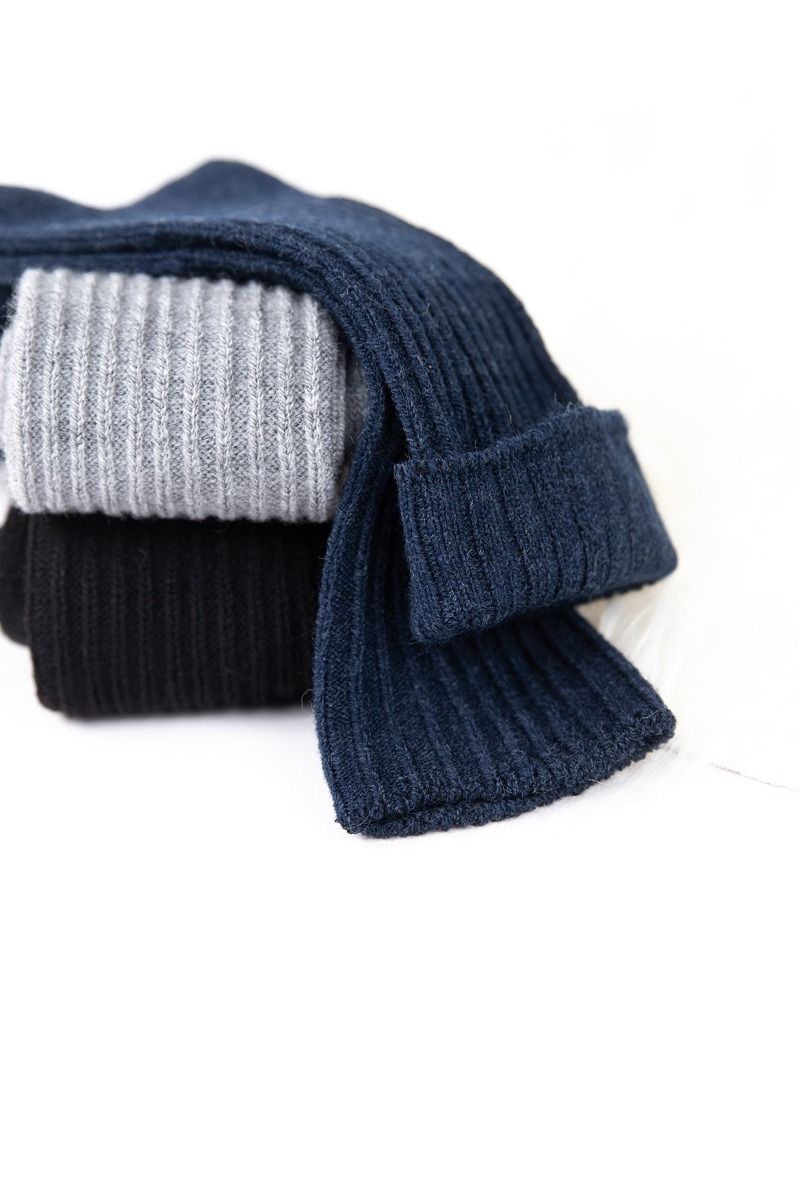 Γυναικείες Μάλλινες Κάλτσες γκρι μπλε μαύρο χρώμα ψηλες μονόχρωμες