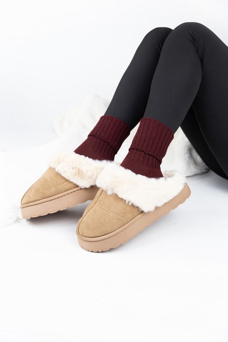 Γυναικείες Μάλλινες Κάλτσες ροζ μοβ μπορντο χρώμα ψηλες μονόχρωμες