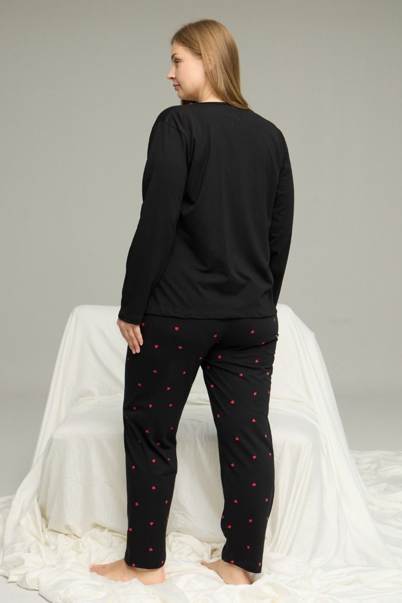 Πιτζάμα Plus Size "Sexen" ALINA RED