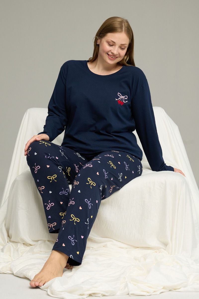 Πιτζάμα Plus Size "Sexen" CUTE BLUE