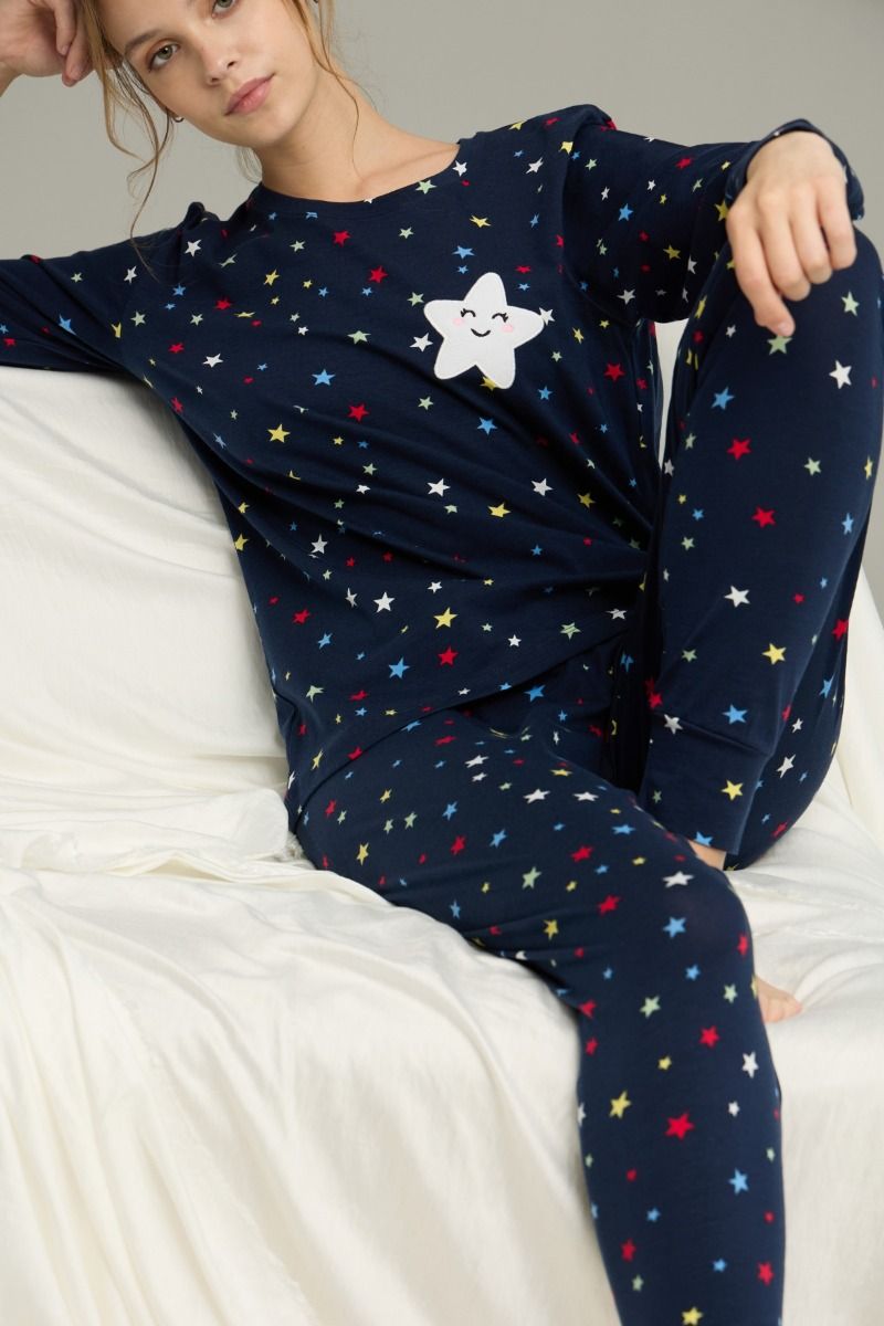 Πιτζάμα Μαμά και Κόρη "Sexen" SMILEY STAR