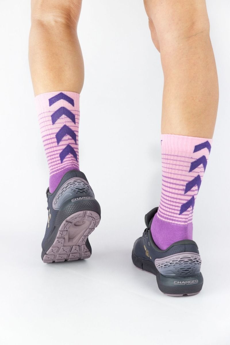 Αθλητικές κάλτσες Trendy 3 ζευγάρια ροζμοβμαύρο PURPLELAND
