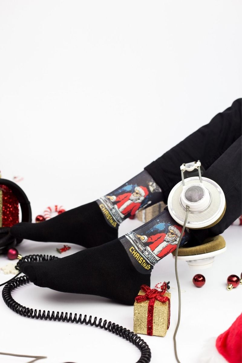 Unisex Christmas Κάλτσες Trendy DJ SANTA