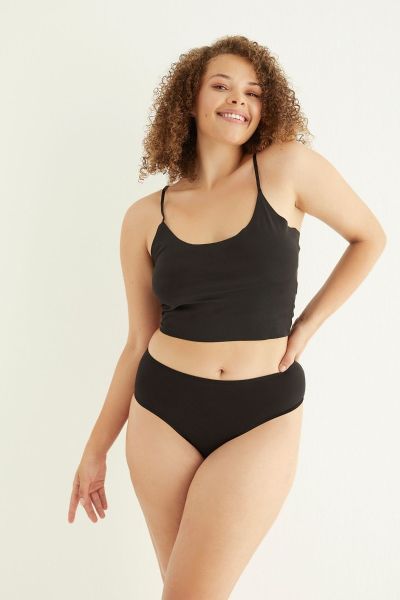 Γυναικείo brazilian εσώρουχo βαμβακερό άνετη εφαρμογή μαύρο