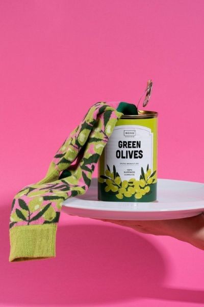 Γυναικείες fashion κάλτσες Soxo GREEN OLIVES