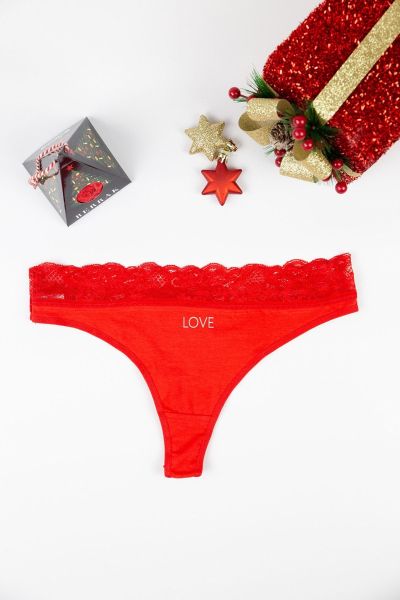 Γυναικείο String Berrak LOVE II βαμβακερό με κουτί