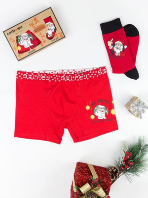 σετ χριστουγεννιάτικο εσώρουχο και κάλτσα