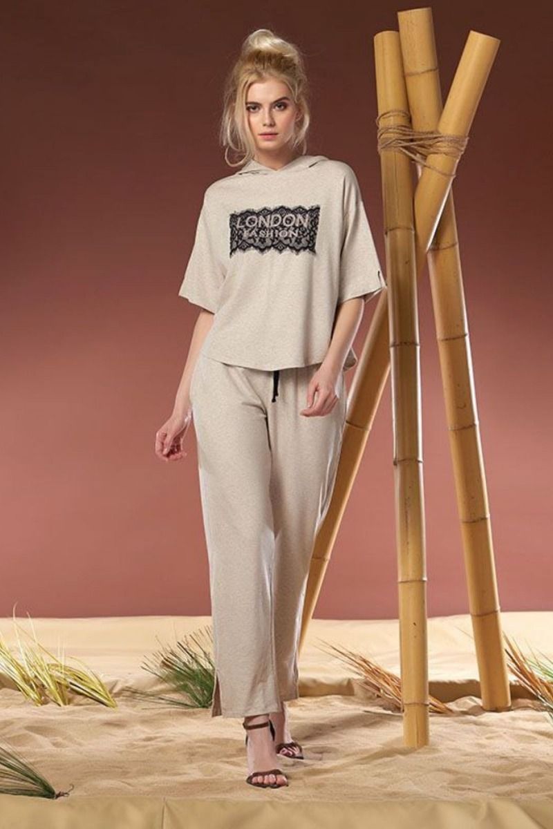 Σετ Homewear "Gizzey" Μπεζ London Γυναίκα Suc.gr