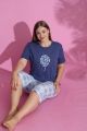 Πιτζάμα Plus Size Κάπρι 