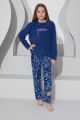 Κοριτσίστικη Πιτζάμα φλις Fleece σκούρο μπλε χρώμα