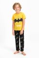 Καλοκαιρινή αγορίστικη παιδική πιτζάμα BATMAN βαμβακερή κίτρινη