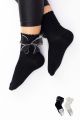 Κοριτσίστικες παιδικές κάλτσες 2 ζευγάρια μαύρο λευκό με φιόγκο 