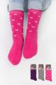 Κοριτσίστικες παιδικές κάλτσες με καρδιές 3 χρώματα