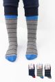 Αγορίστικες παιδικές κάλτσες 3 ζευγάρια με ρίγες μπλε
