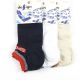  ανδρικές πολύχρωμες βαμβακερές κάλτσες σοσόνια SPORT μπλε, λευκό, εκρού χρώμα