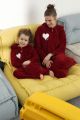 Γυναικεία Ολόσωμη Πιτζάμα Fleece siyah inci LITTLE HEART