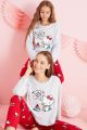 Γυναικεία Πιτζάμα με σχέδιο hello kitty μαμά και κόρη