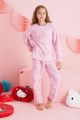 Κοριτσίστικη Πιτζάμα φλις ροζ χρώμα hello kitty σχέδιο