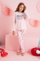 Κοριτσίστικη Πιτζάμα με σχέδιο hello kitty μαμά και κόρη ροζ