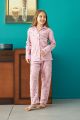 Παιδική Κοριτσίστικη χειμωνιάτικη πιτζάμα φλις ροζ πουά 