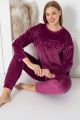  Γυναικεία χειμωνιάτικη πιτζάμα Pijamangel NUOVO AMORE BORDEAUX
