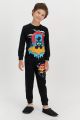 Αγορίστικη παιδική χειμωνιάτικη πιτζάμα βαμβακερή Batman μαύρη