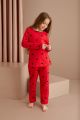 Παιδική χειμωνιάτικη κοριτσίστικη πιτζάμα κοριτσίστικη κόκκινη πουά
